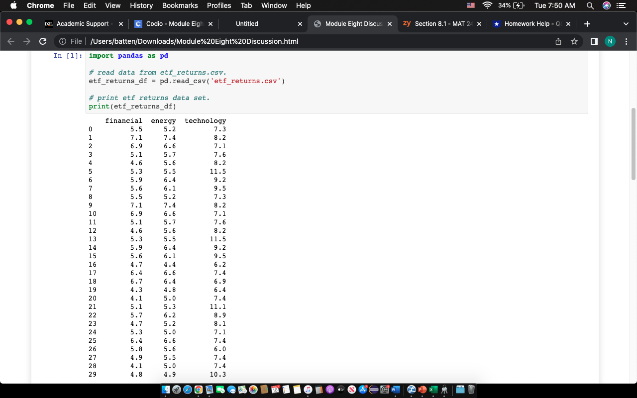 side-by-side boxplot of the 10-year returns of ETFs from the three sectors