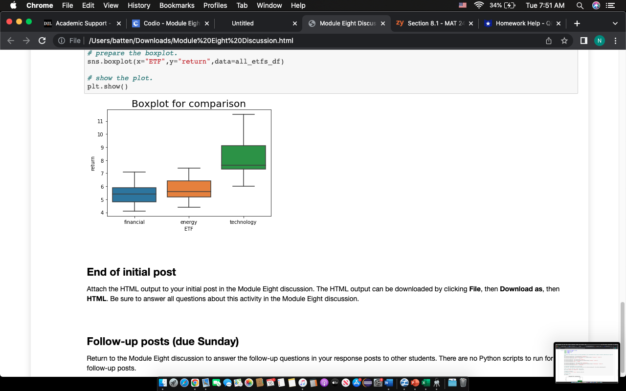 Profiles Tab Window Help 34% [;]. Tue 7:50 AM Q D2L Academic