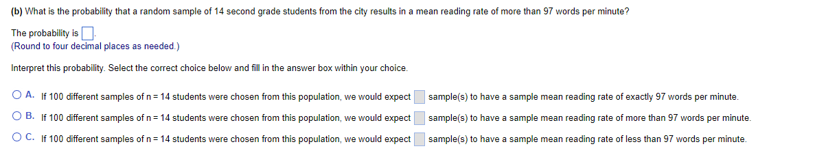 more than 9? words per minute? The probability is (Round to four