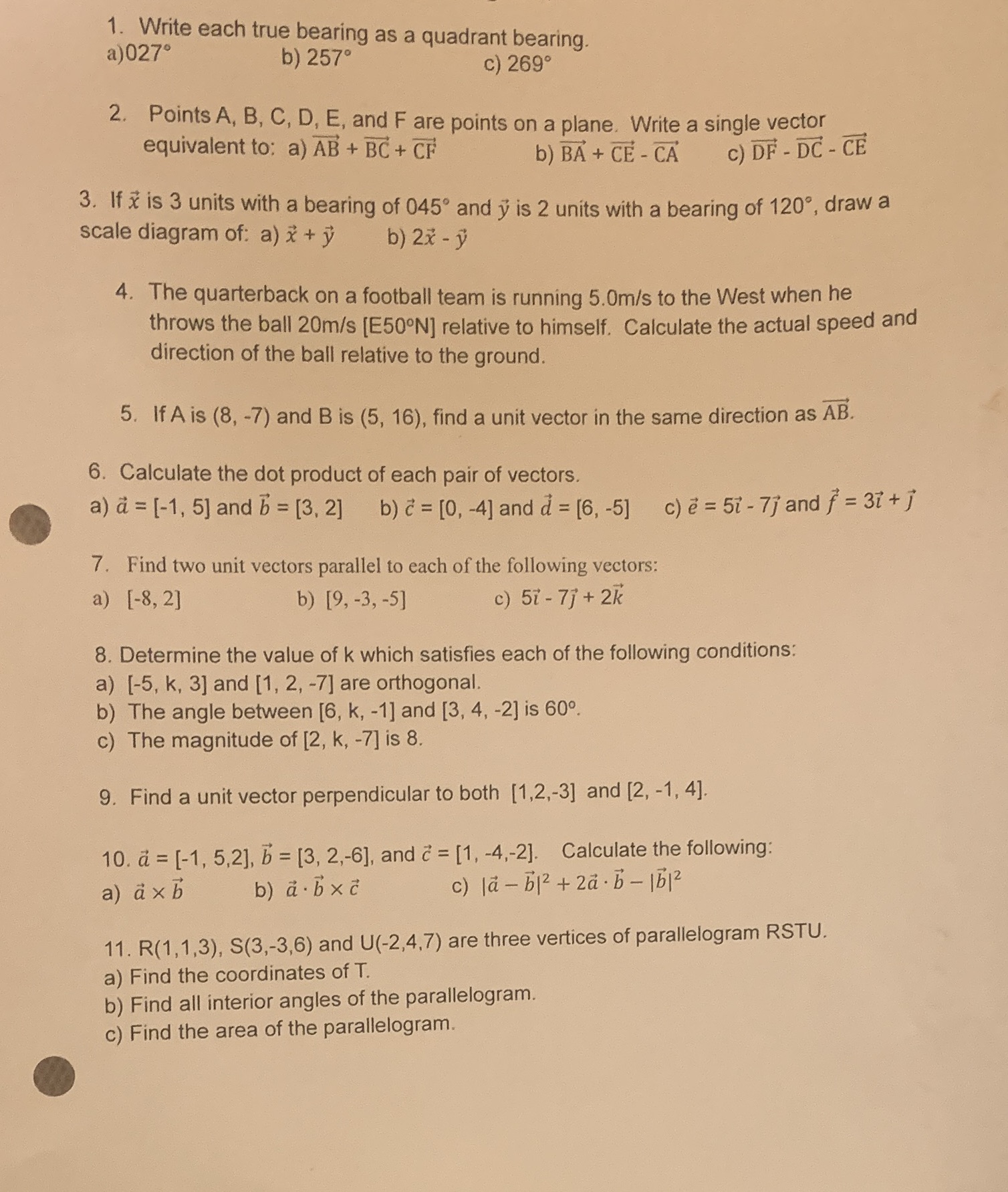  Could u plz do questions 1 to 11 tryna study for
