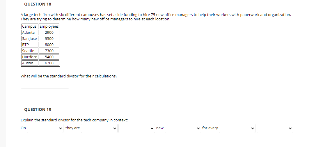 should be assigned to specialfother schools is: QUESTION 7 Once the minimum