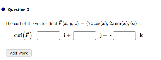 the coordinate planes. If F(ac, y, z) = (ex sin(y), et cos(y),