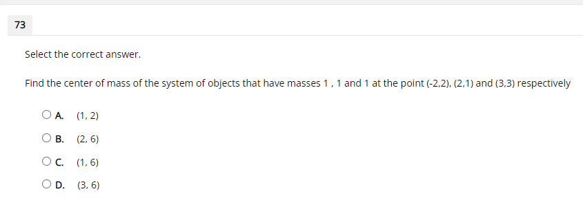 will diverge because the corresponding limit exists.68 Select the correct answer. Which