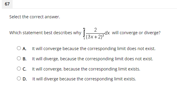 1.092 m C) o. 1.624m 70 Select the correct answer. Find the