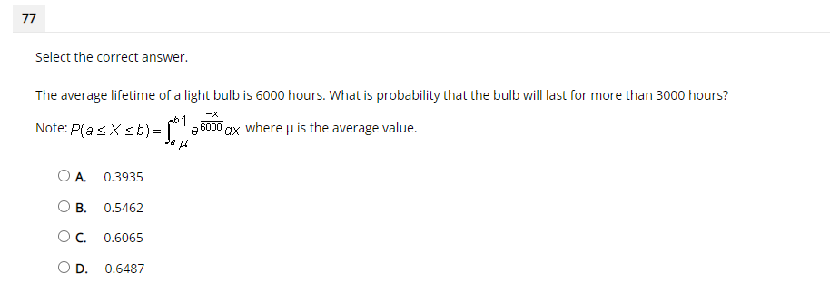 B. 50.77 O C. 29.04 OD. 2,297.3013 Select the correct answer. Find
