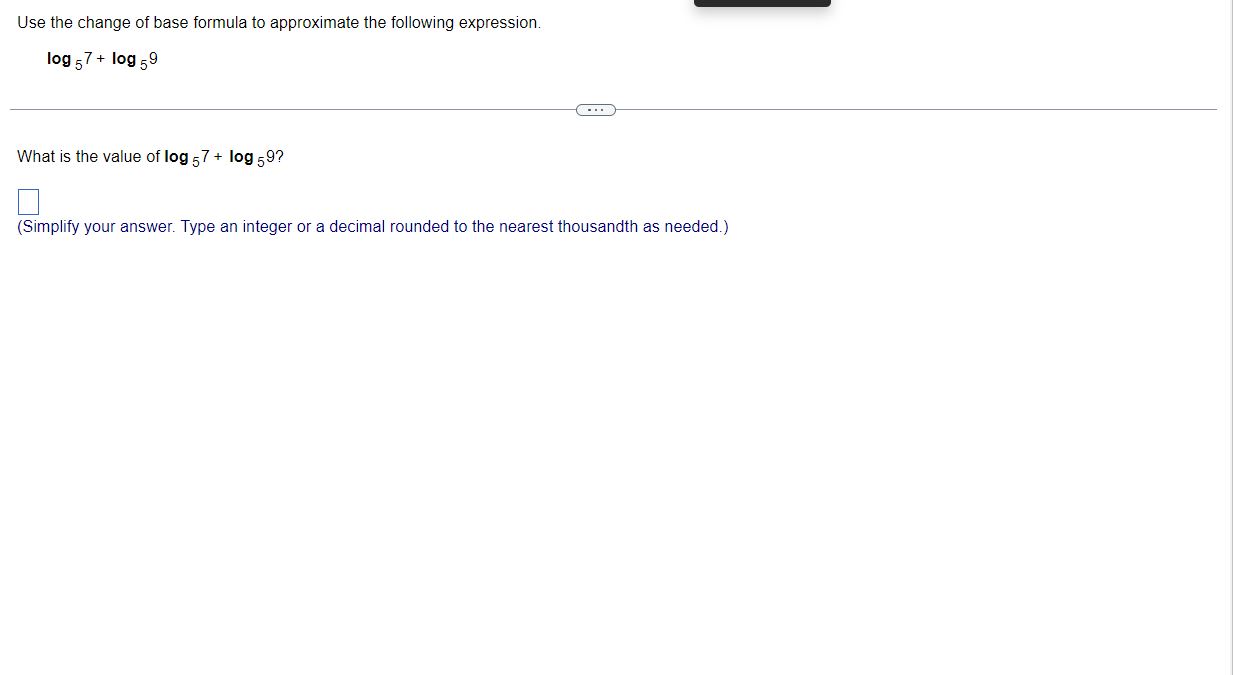 simpiify.) Write the given expression in condensed form. 1 - log x
