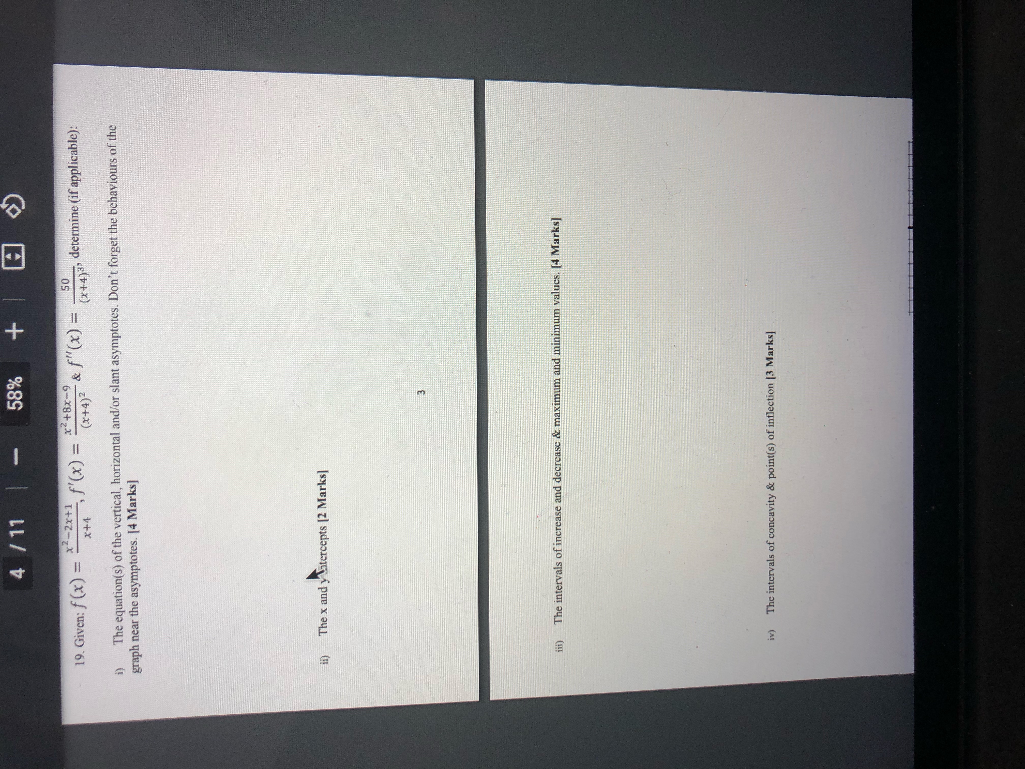  4 / 11 58% + 19. Given: f (x) = -2x+1