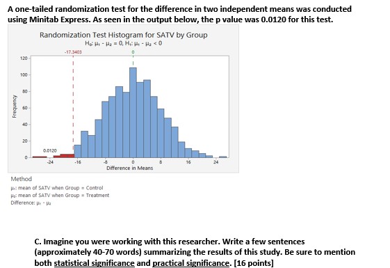 Can someone please help and explain the practical significance portion of