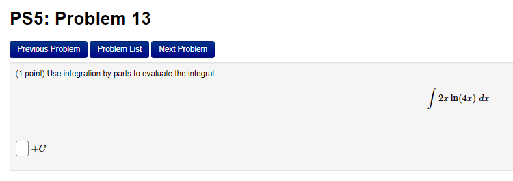 |+G PS5: Problem 14 Previous Problem Problem List Next Problem (1 point)