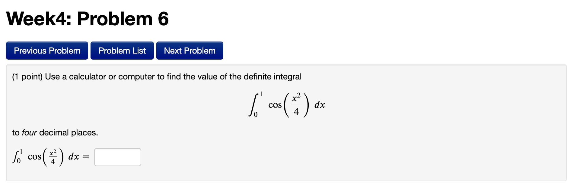 the integral 2. Estimate the remaining integral using a Riemann sum (Note