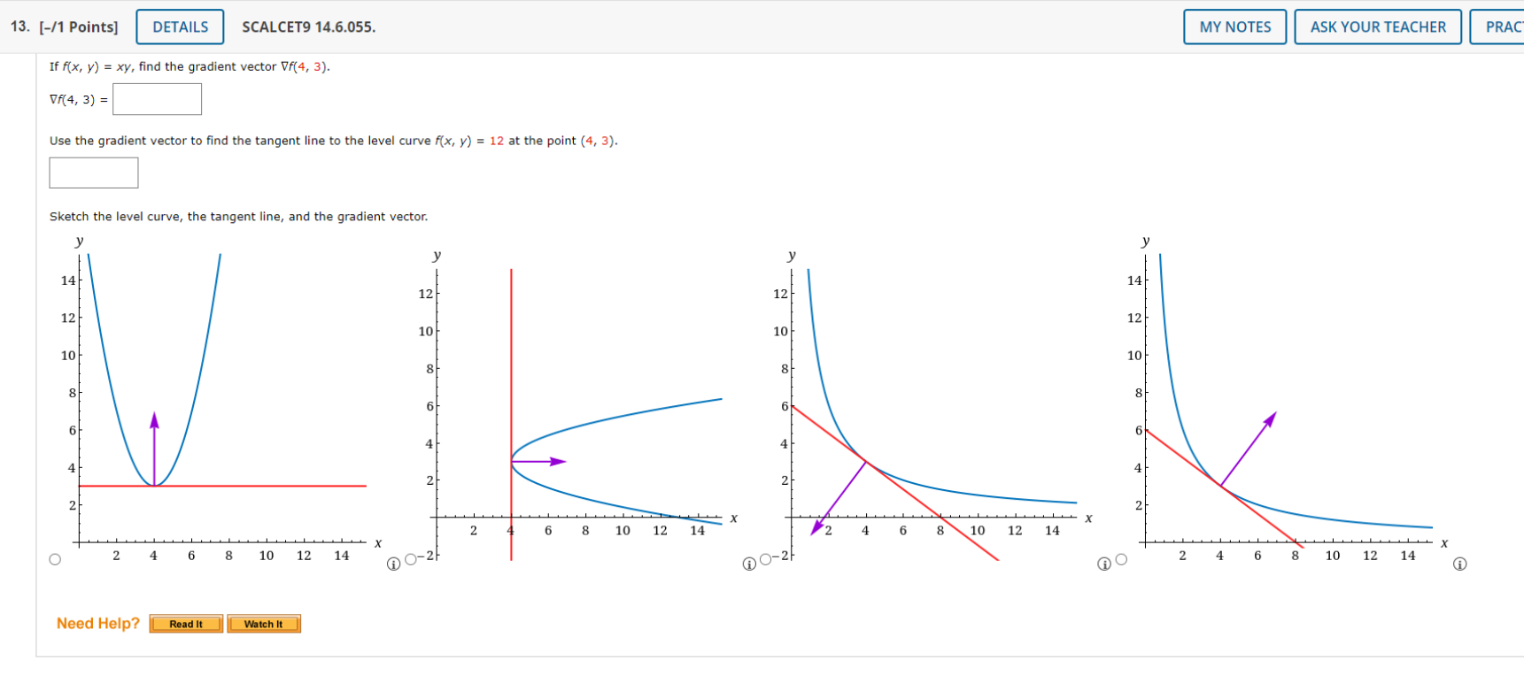 Help? 10. [41 Points] DETAILS SCALCE'I'9 14.6.038. The temperature at a point