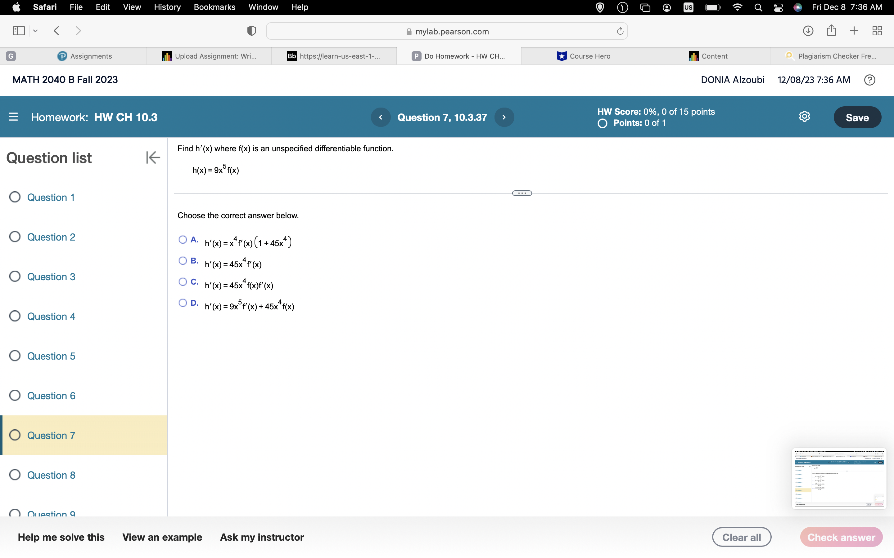 15 points Part 1 of 2 Points: 0 of 1 Save K