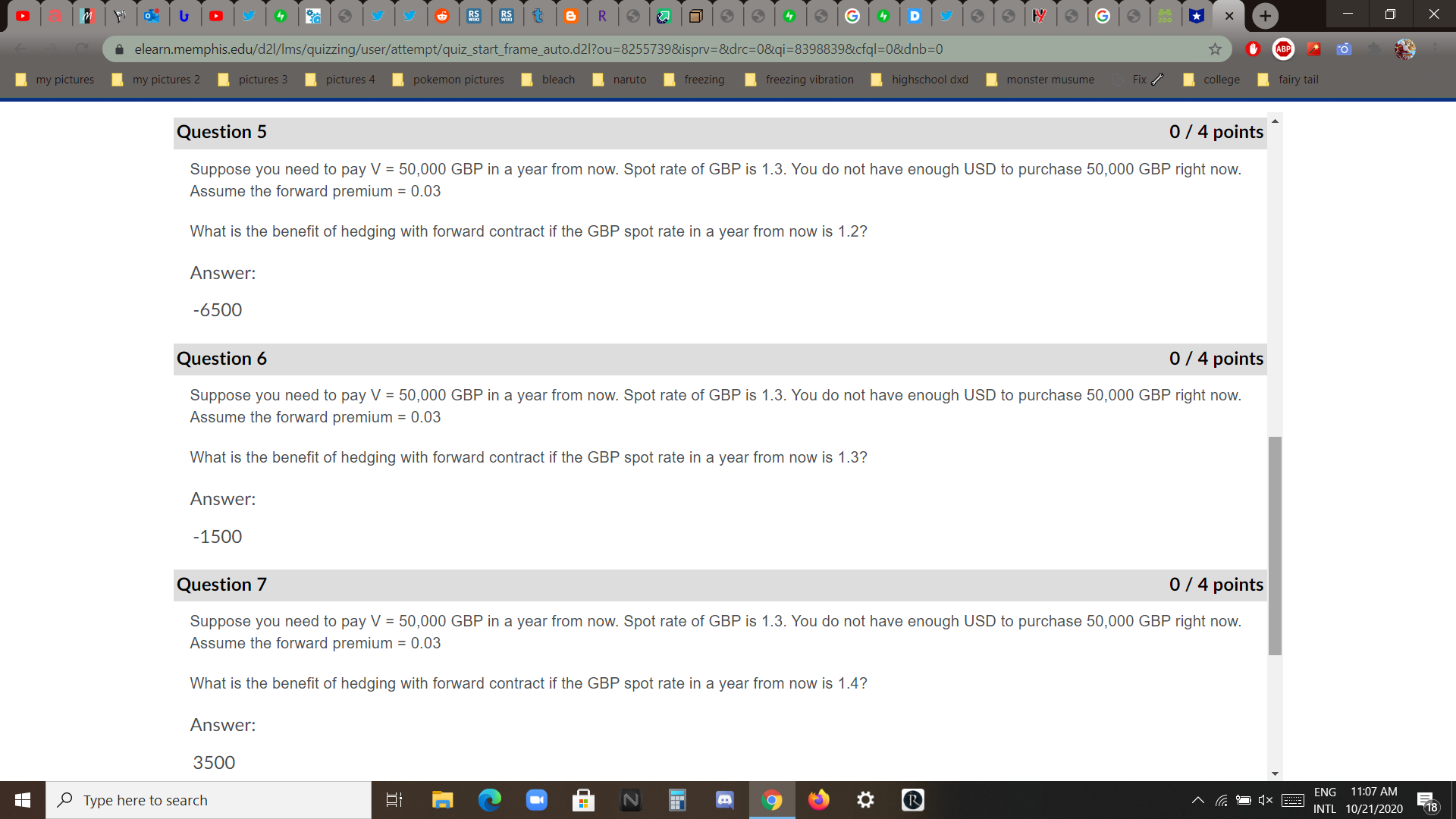 pay V = 50,000 GBP in a year from now. Spot rate