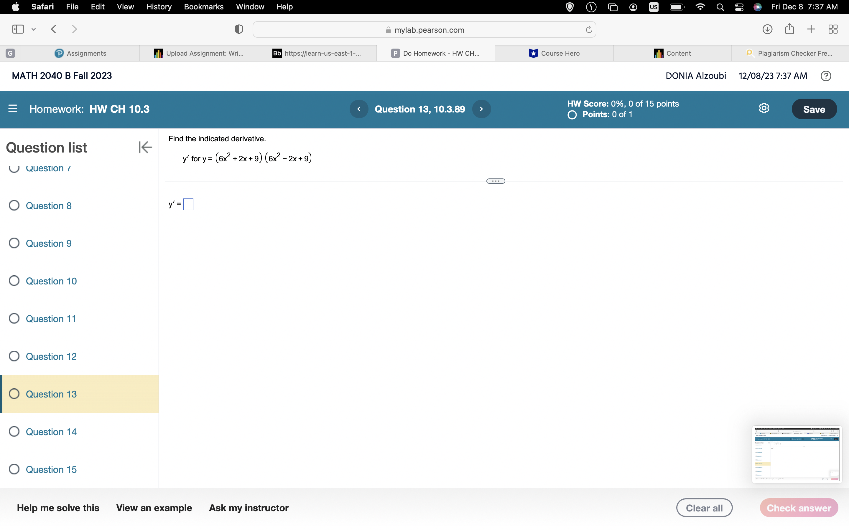 7 O Question 8 Question a Help me solve this View an