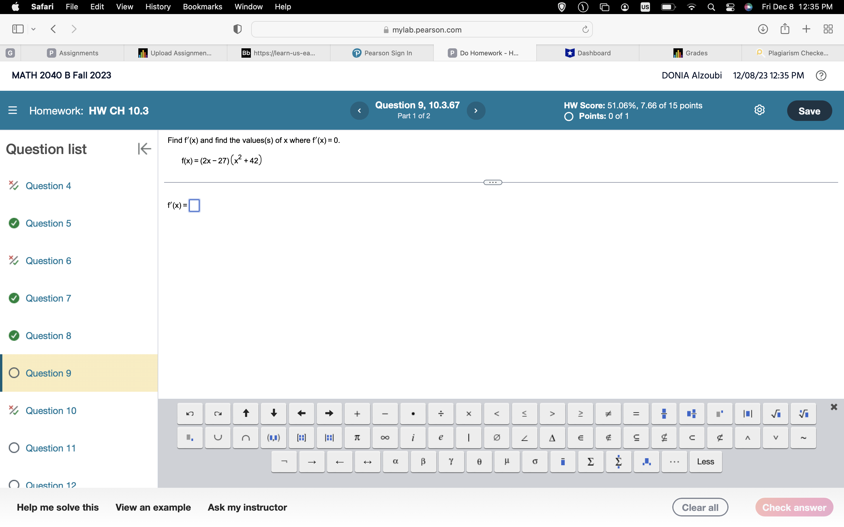 HW Score: 0%, 0 of 15 points Part 1 of 2 Points: