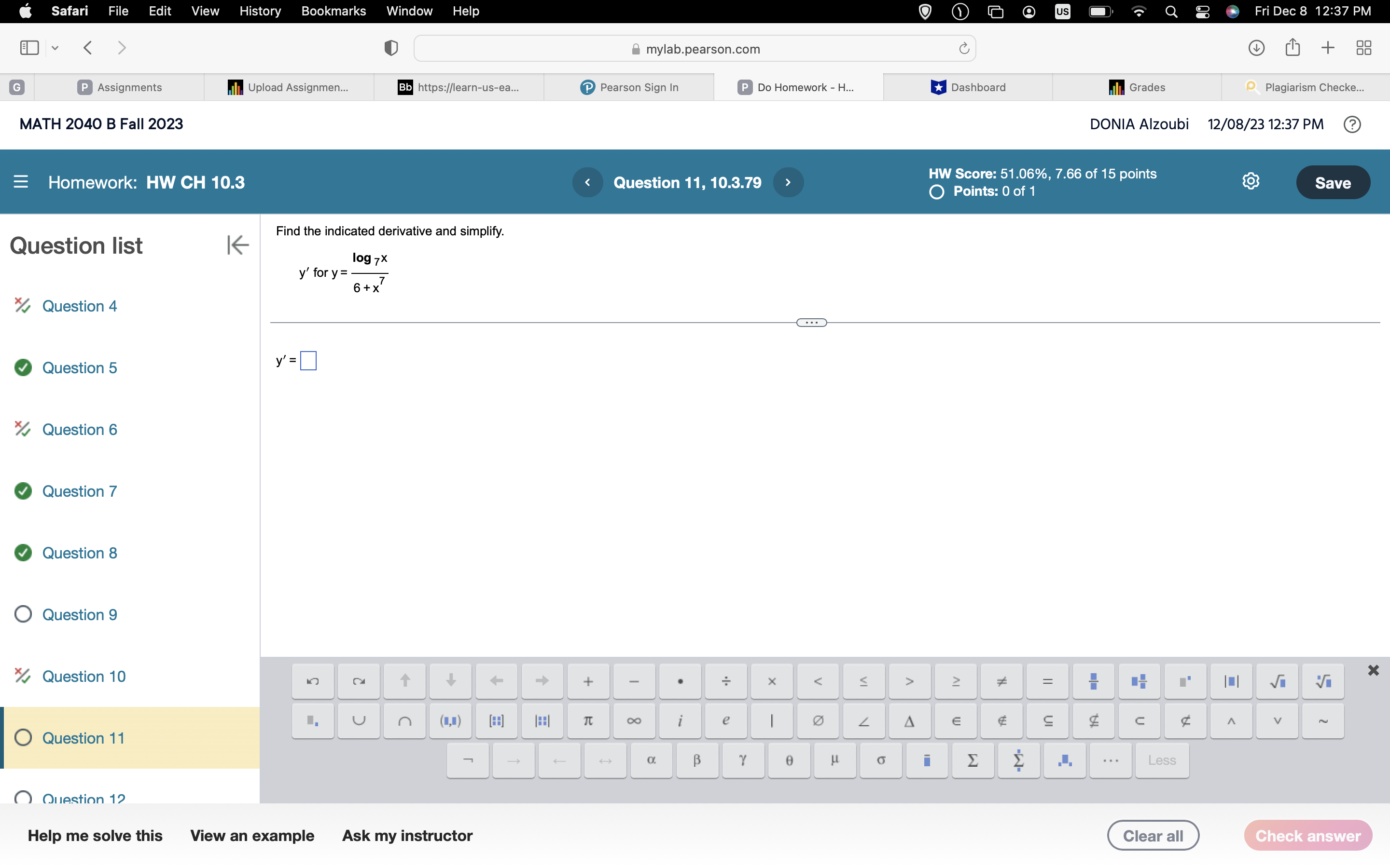 = (0.3x + 4)(0.4x - 9) O Question 1 Which of the