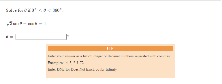 numbers separated with commas: Examples: 3: 25172 Enter DNE for Does Not