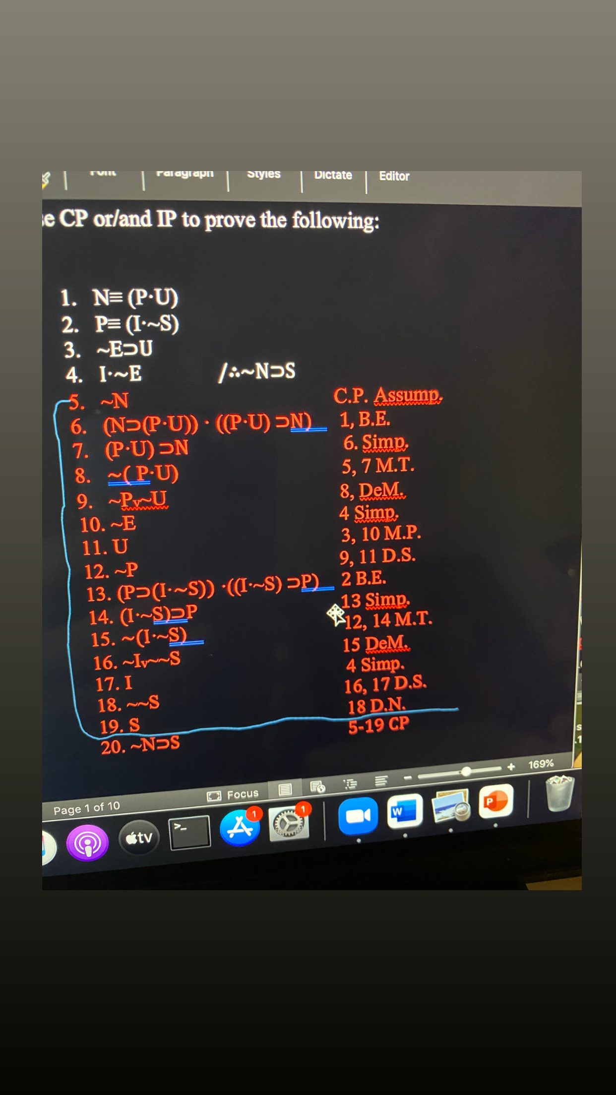 per question) s n a ha (P=Q) 1: P -~Q late b.