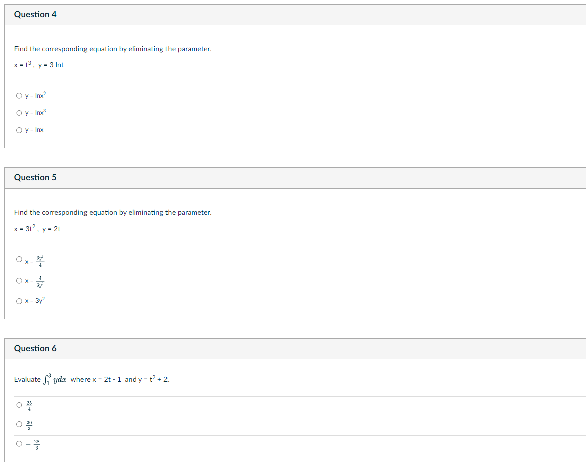 \fQuestion 7 Evaluate fi xy dx where x = 2t - 1