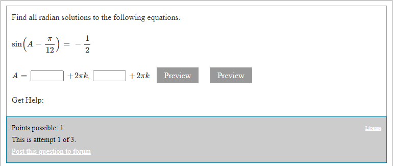 degree. sin B 5sin9+3=0 c + 360c k _+_ 3600k Get Help: