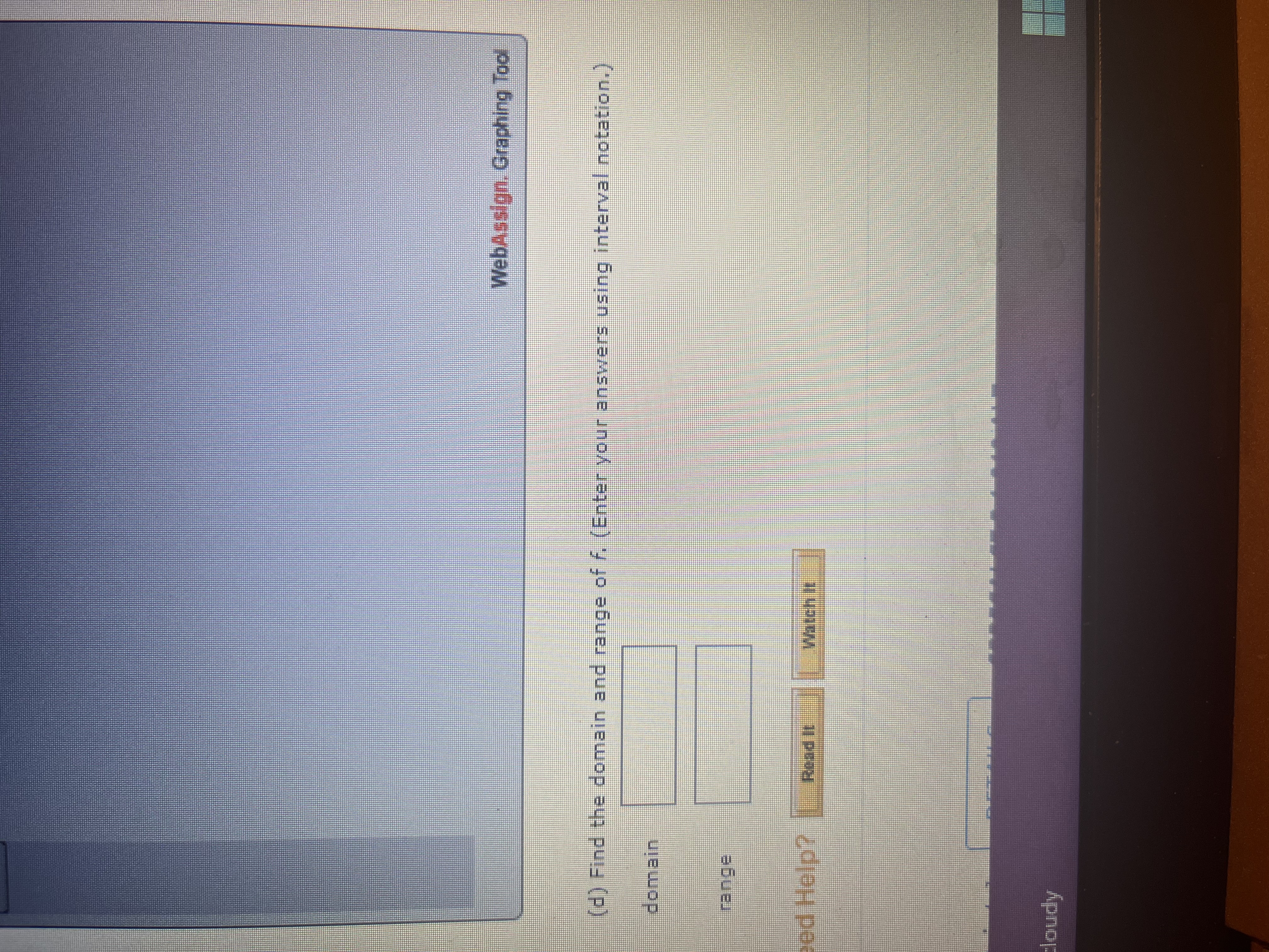 It Watch It loudyA quadratic function f is given. f ( x