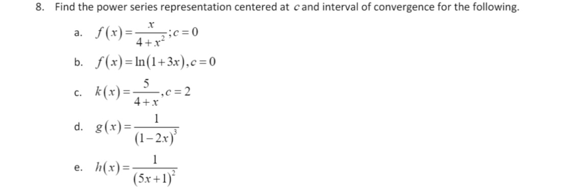  Math Calculus, please show all steps Only C and D please