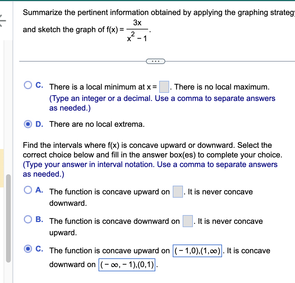 the domain of f(x). Select the correct choice below and, if necessary,