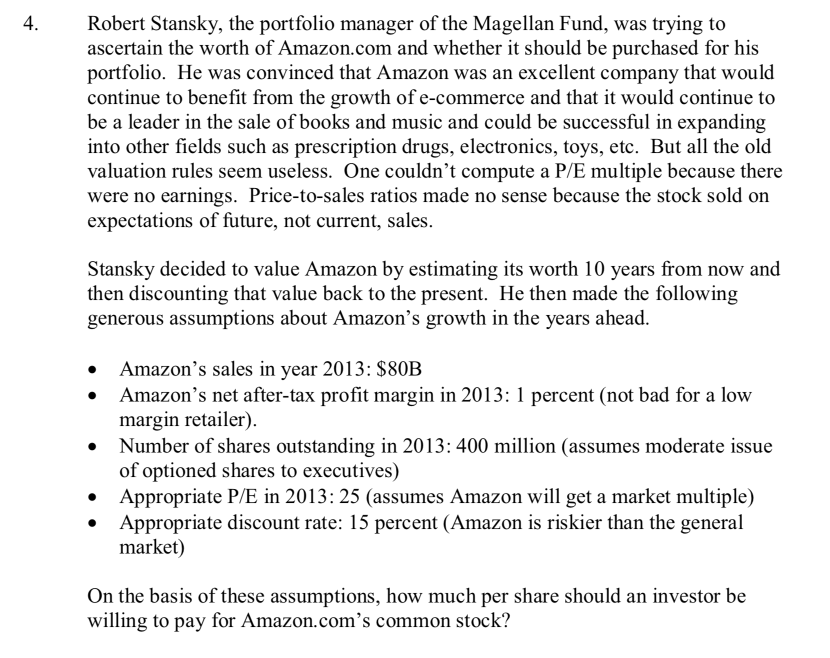 Hi! Please help with this question on how much per share