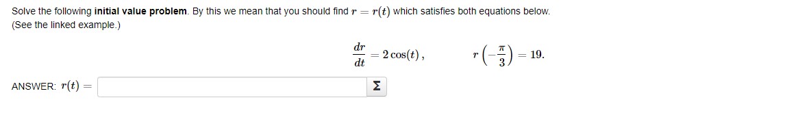 you should find r = (t) which satisfies both equations below. (See