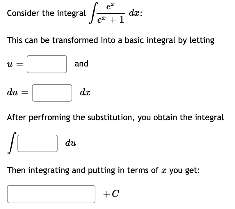 be transformed into a basic integral by letting After perfroming the substitution,