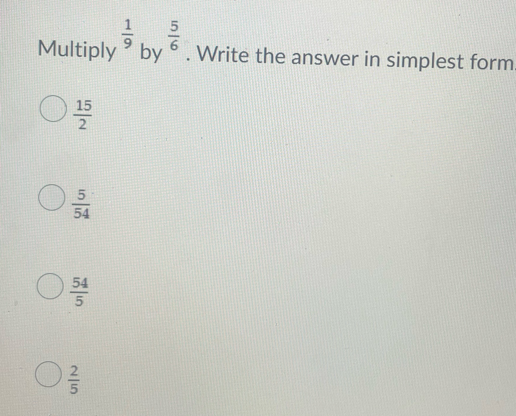 Multiply 9 by 15 . Write the answer in simplest form