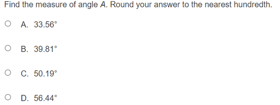 hundredth. O A. 65.17 O B. 22.78 O C. 114.83 O D.