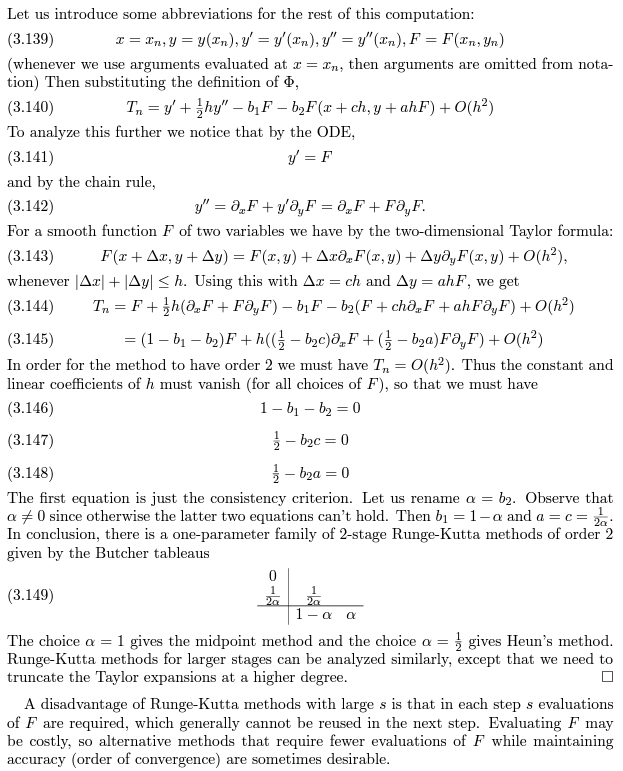 Conrm that the order of the method is 4 by computing the