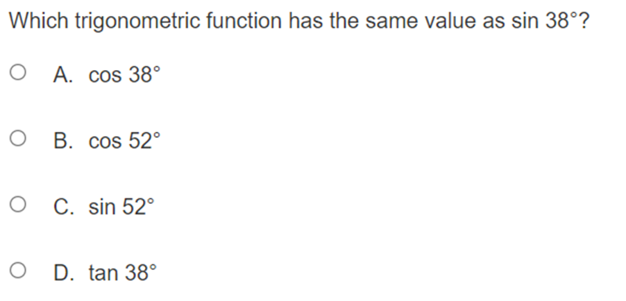 central angle = - , radius = 2 4 O A. O
