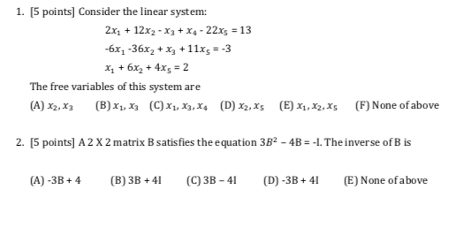 X3 + X4 - 22xs =13 -6x, -36X2 + X3 +11x5 =-3