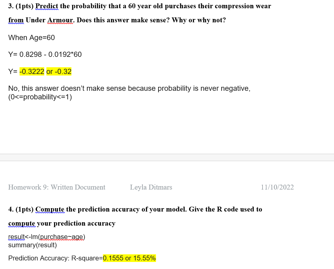 found in the le UnderArmour.csv 1. (Zpts) Fit a linear probability model