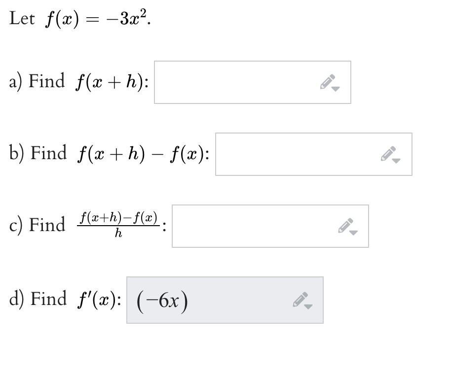 h): b) Find f(a t h) - f(x): c Find f(ath) -f(ac)