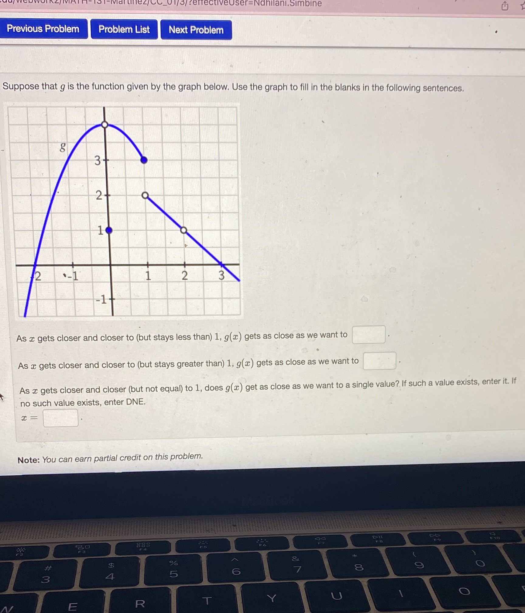 is the function given by the graph below. Use the graph to