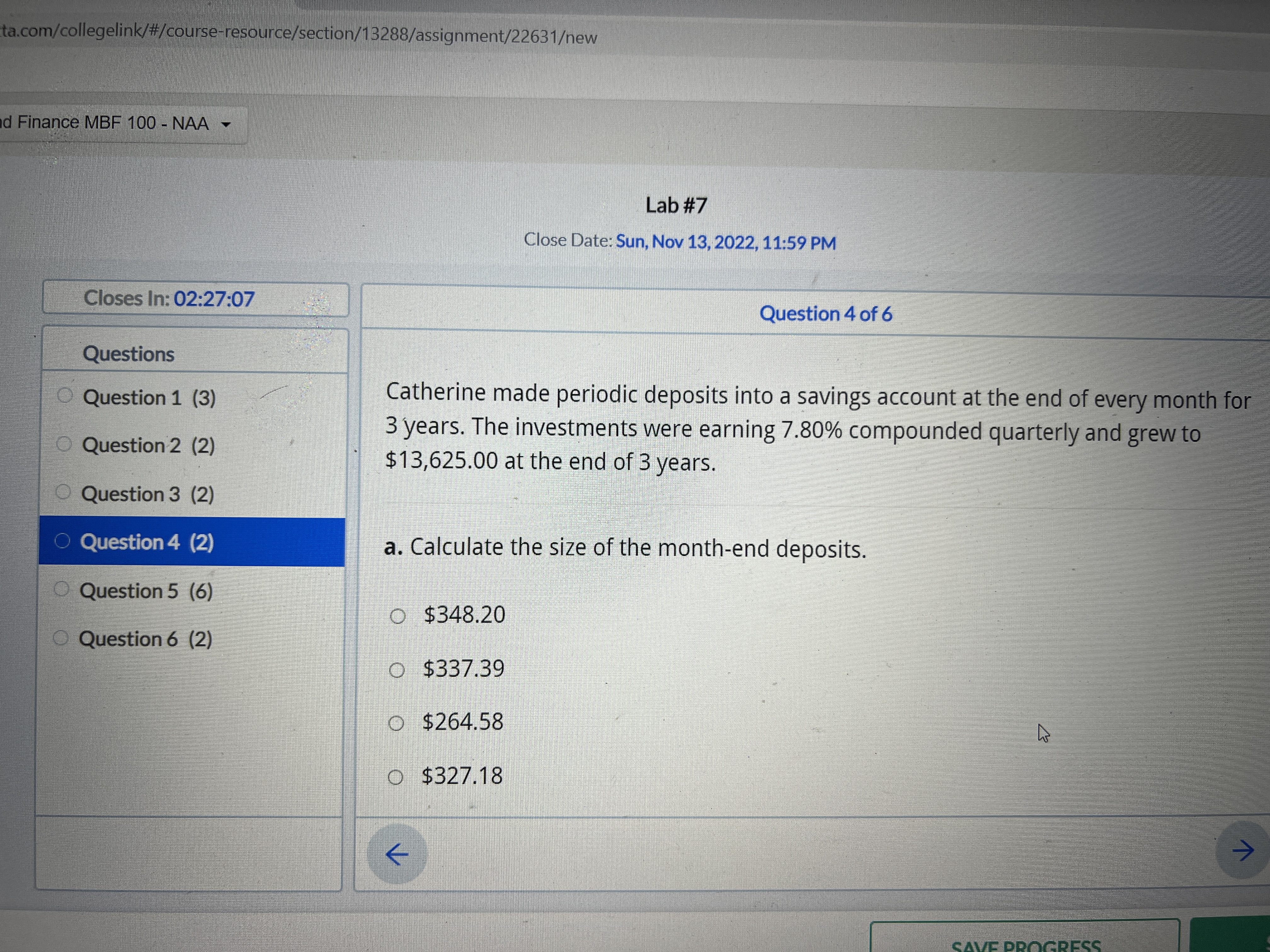 of the quarterly deposits? Question 3 (2) Question 4 (2) Round to