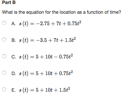 a spring is given by the function s = 5 sin(3t +