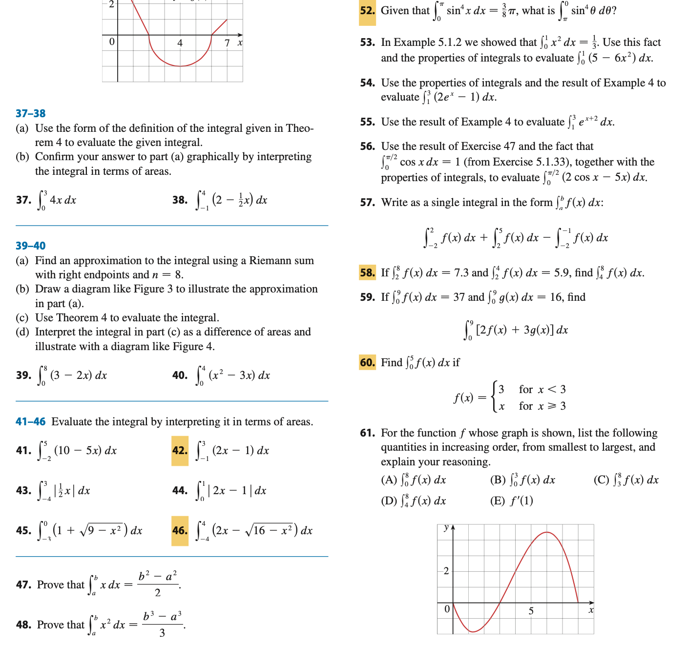 sin*0 do? 0 4 53. In Example 5.1.2 we showed that fo