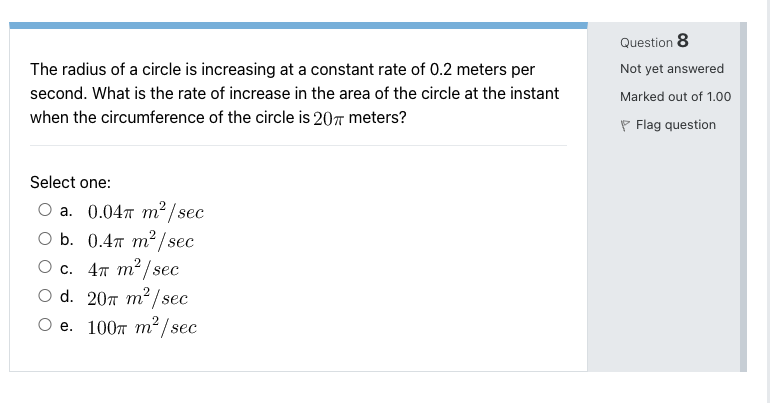 increasing is - times the rate at Not yet answered which a