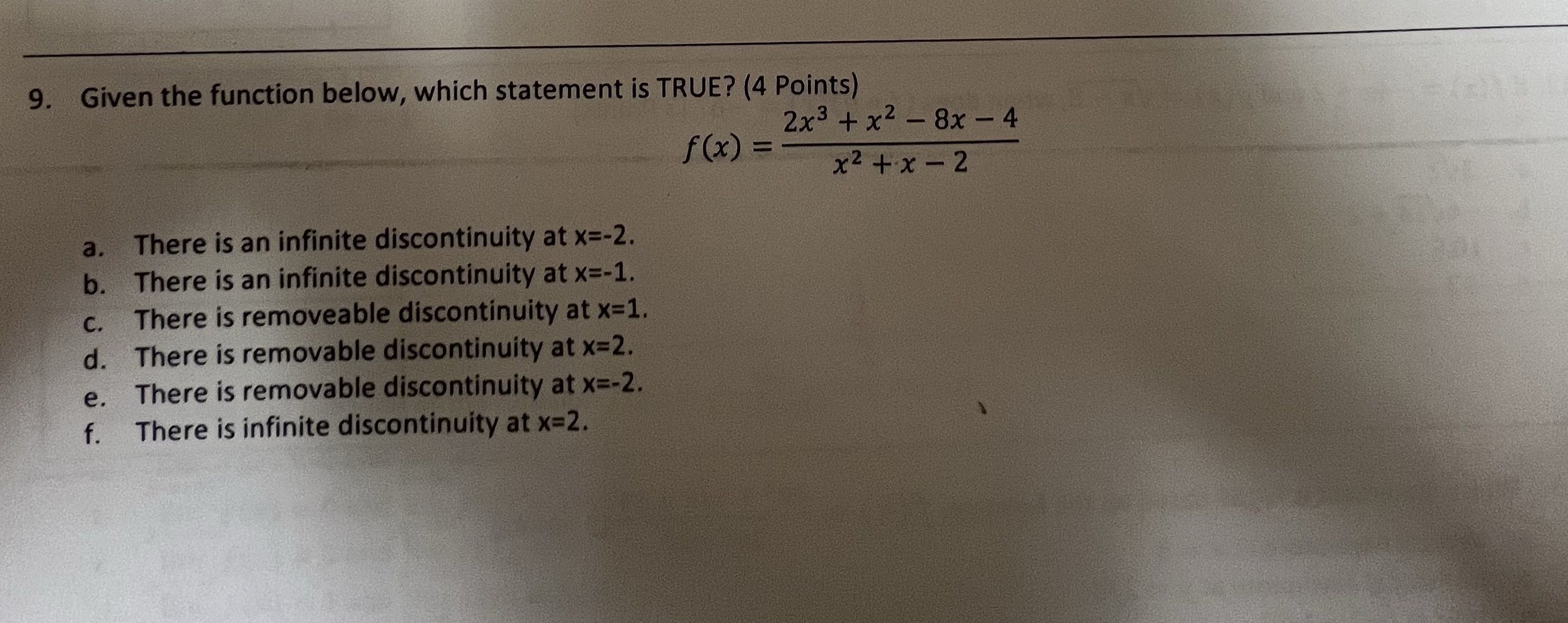 2x3 + x2 - 8x - 4 f (x ) = x2