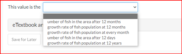 of fish in the area after 12 months number of fish in