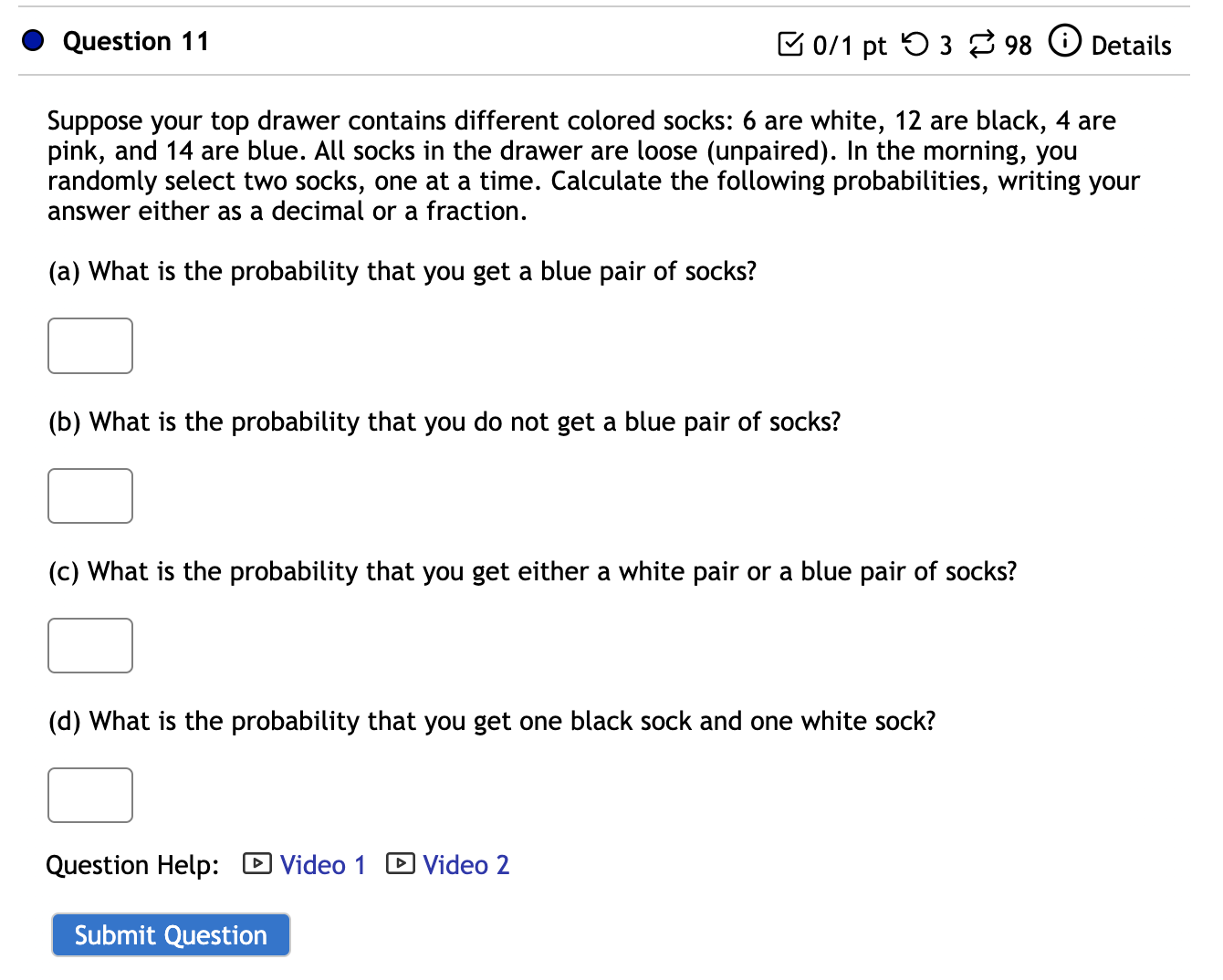 at random, find the probability that the student does not own a