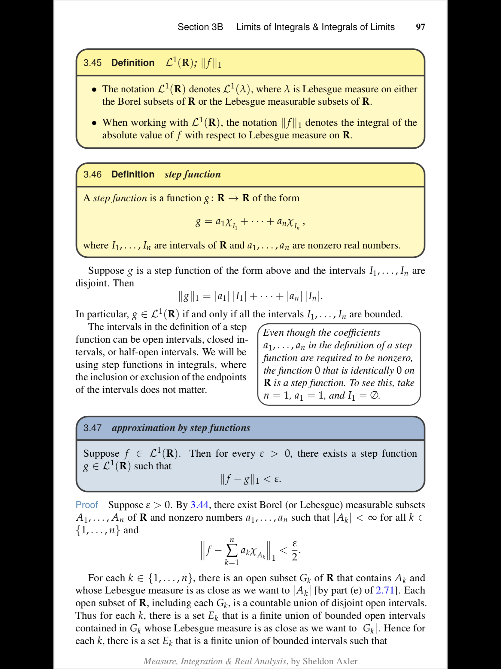 Integrals of Limits 93 Case 1: Suppose y (X) 0. By 3.28,