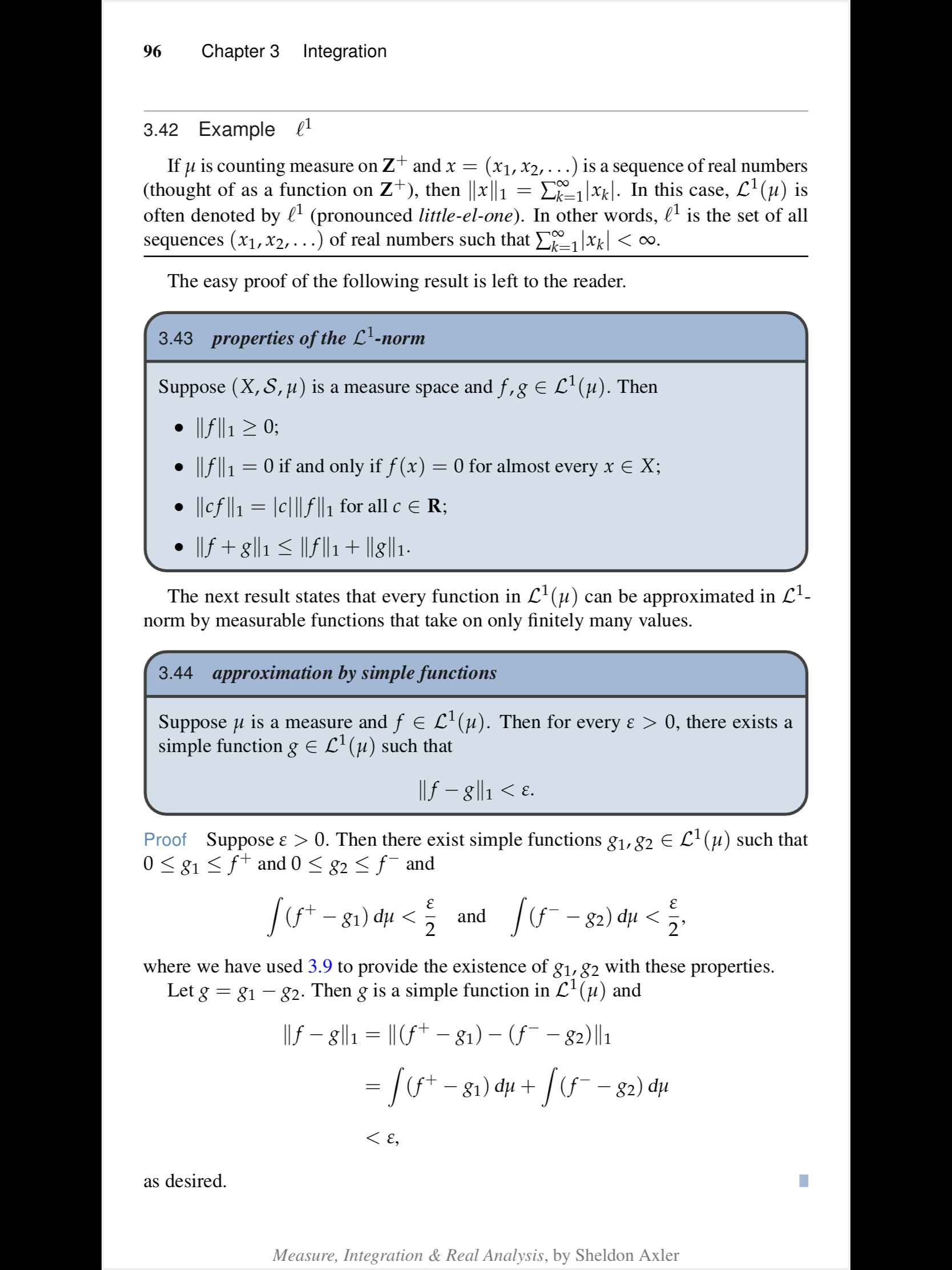 E S such that M(E) J fk du = ff du, completing