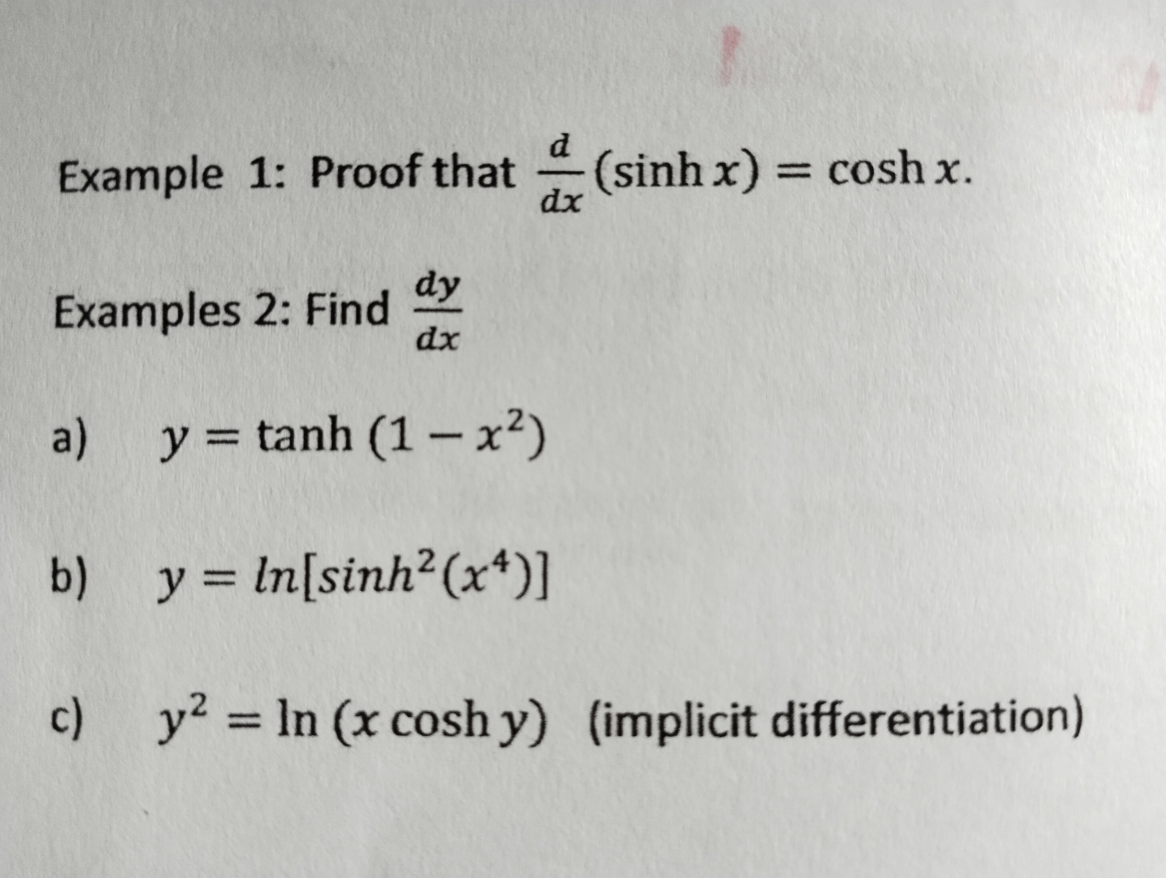 Find y = tanh (1 x2) y y 2 In (x cosh