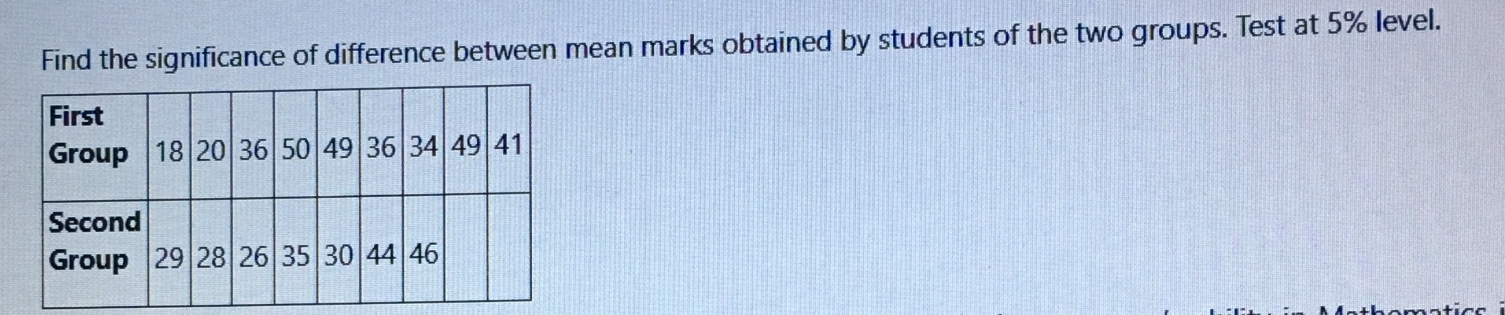  Could u pls send me on word document Find the significance