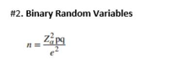 #2. Binary Random Variables